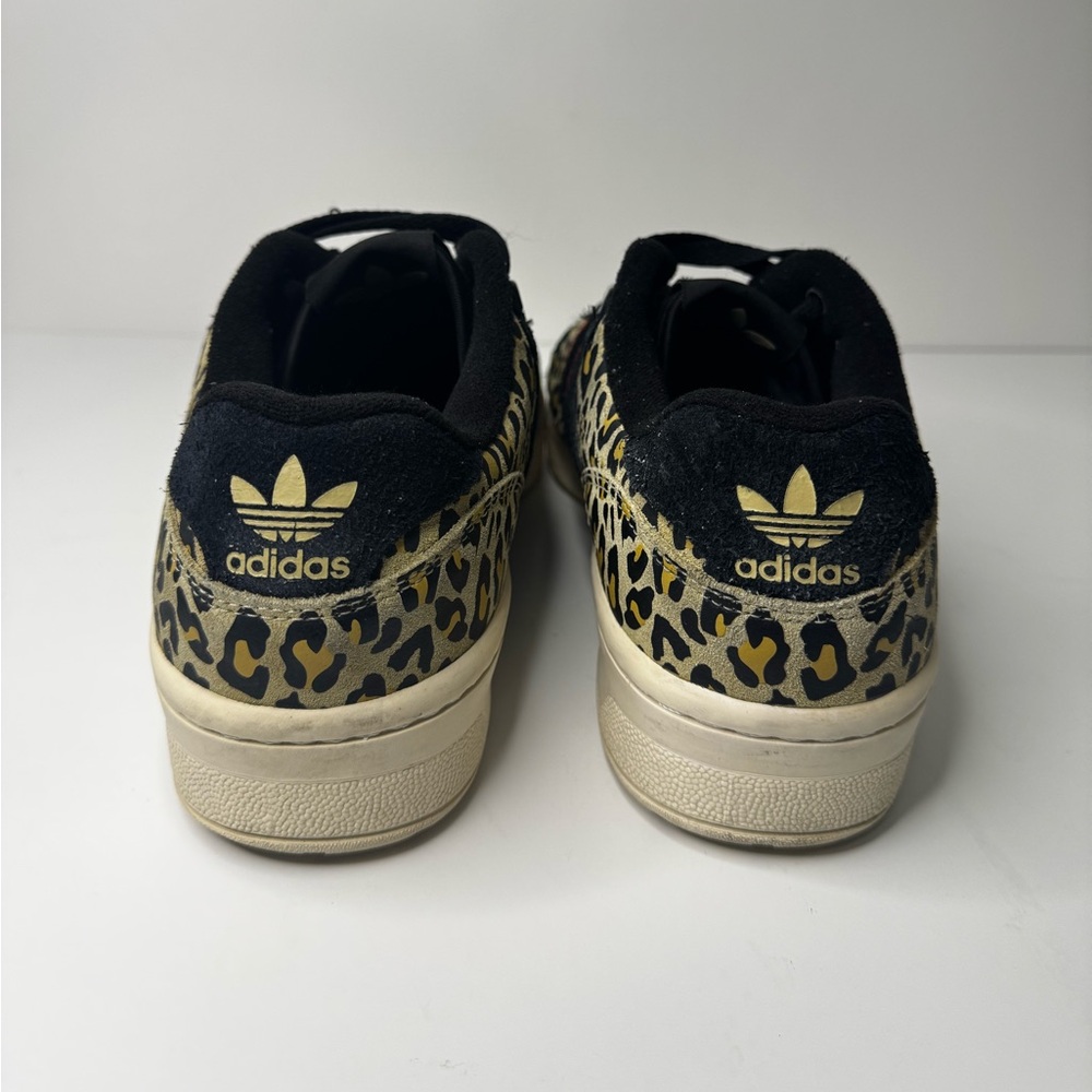 Adidas Rivalry Low Leopard Animal Print Leather Sneakers Sz 10 - Picture 2 of 8